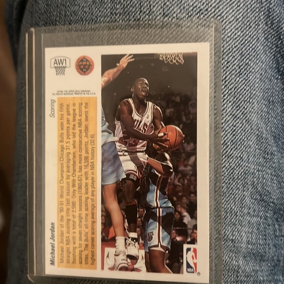 1991-92 upper deck Michael Jordan scoring hologram #aw1 - Picture 2 of 2
